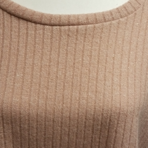 Pink Sparkle Ribbed Top - Picture 2 of 4